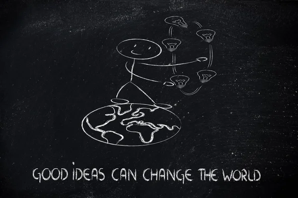 Ideen können die Welt verändern: Konzept der Innovation — Stockfoto