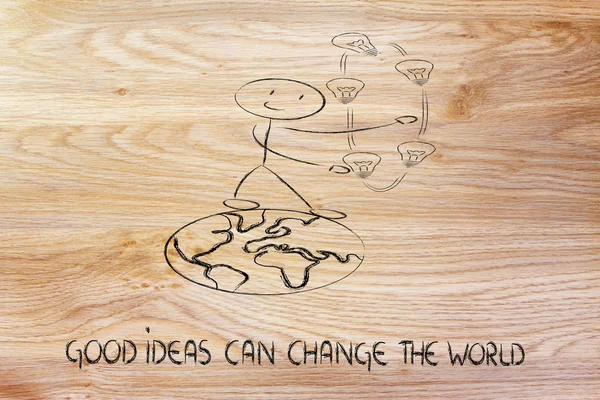 Ideas can change the world: concept of innovation — Stock Photo, Image