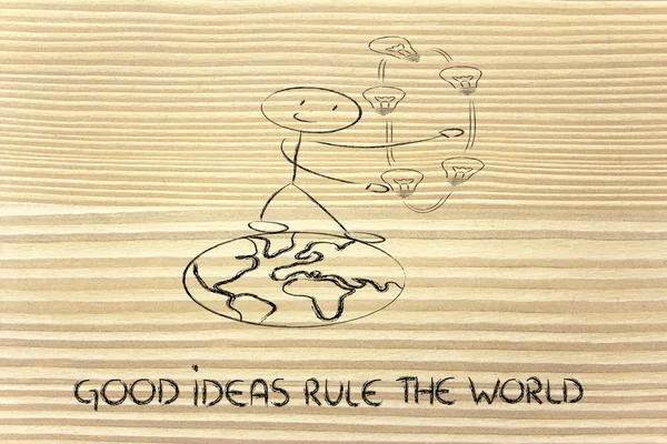 Las ideas pueden cambiar el mundo: concepto de innovación — Foto de Stock