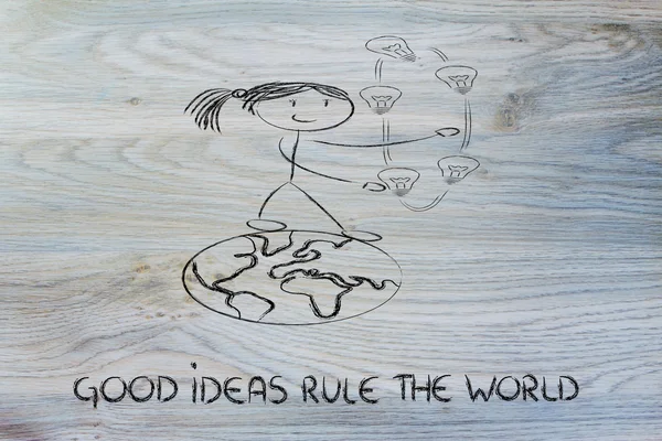 Ιδέες μπορεί να αλλάξει τον κόσμο: η έννοια της καινοτομίας — Φωτογραφία Αρχείου