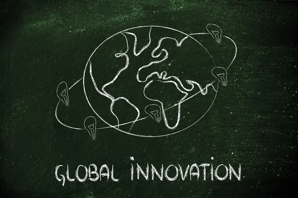 Идеи могут изменить мир: концепция инноваций — стоковое фото