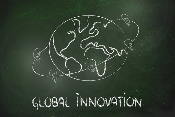 Идеи могут изменить мир: концепция инноваций — стоковое фото
