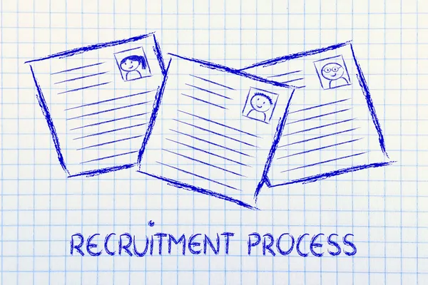 Curriculum vitae drôle conception, le processus de recrutement — Photo