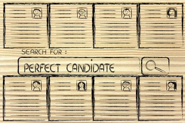 Ricerca del candidato perfetto, database cv — Foto Stock