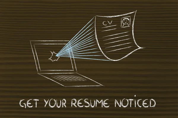 Get your resume noticed — Stock Photo, Image