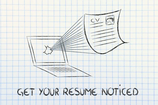 Get your resume noticed — Stock Photo, Image