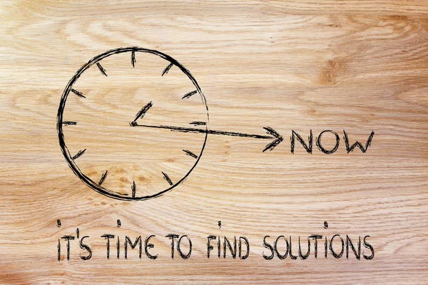 El momento es ahora, encontrar soluciones — Foto de Stock