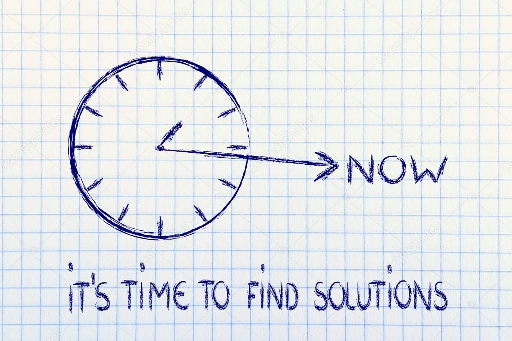 the time is now, find solutions