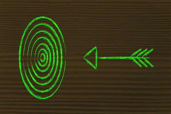 业务： 定义你的目标，达到合适的市场 — 图库照片