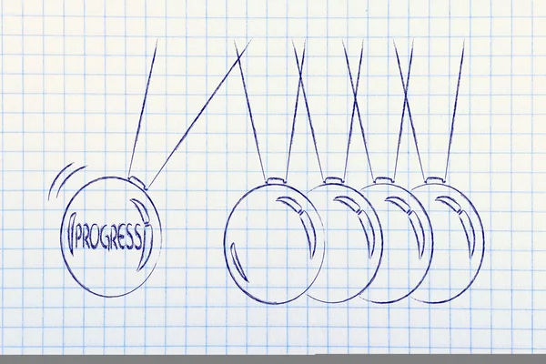 Potencial de progreso, símbolo de las bolas de equilibrio — Foto de Stock