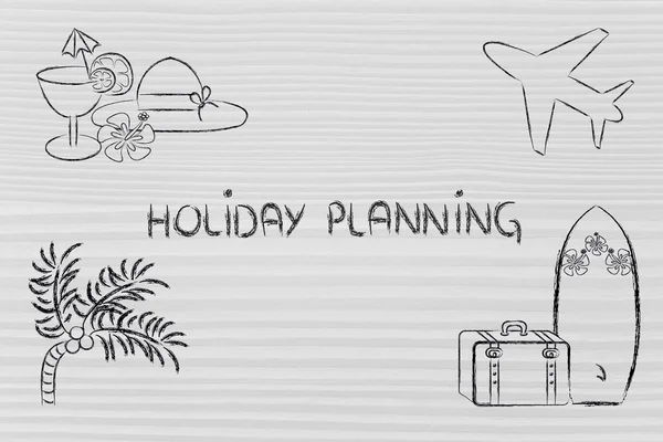 Travel industry: holiday planning and booking — Stock Photo, Image