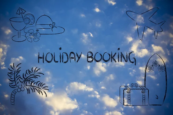 Travel industry: holiday planning and booking — Stock Photo, Image