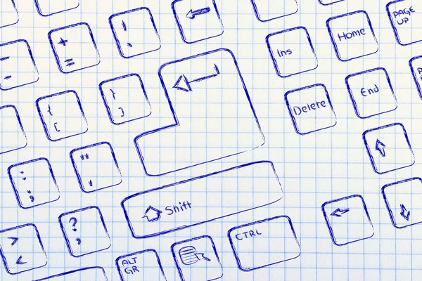 コンピューターのキーボードのデザイン — ストック写真