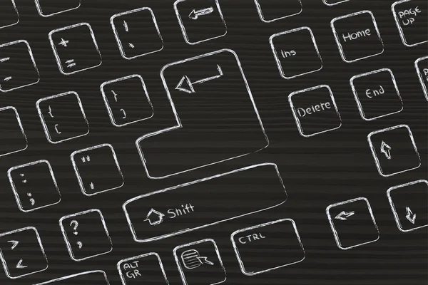 Computer keyboard design — Stock Photo, Image