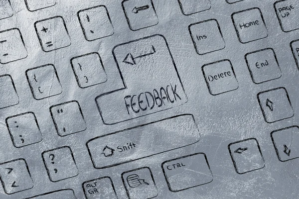 Teclado del ordenador con tecla especial: feeback —  Fotos de Stock