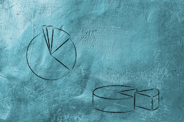 Unternehmensstatistiken: Tortendiagramm — Stockfoto