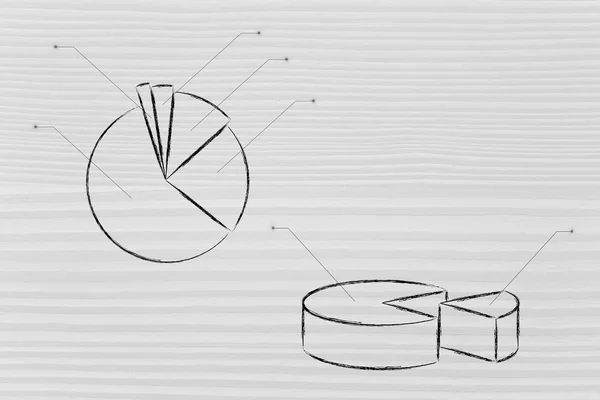 İş İstatistikleri: pasta grafiği grafik — Stok fotoğraf