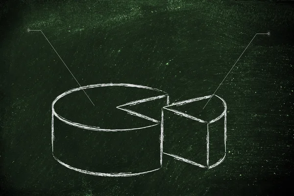 Statistiche aziendali: grafico a torta — Foto Stock