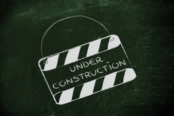 Under construction sign — Stock Photo, Image