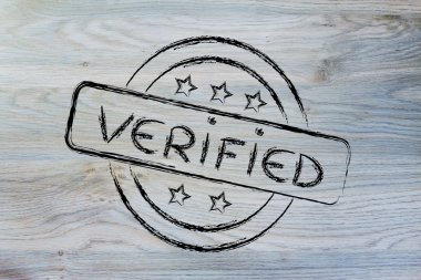 verified kelime ile damga gibi tasarım