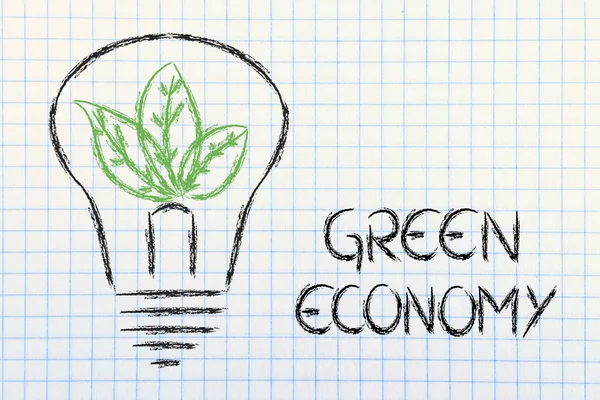 Economia verde, deixa crescer em torno de uma ideia — Fotografia de Stock