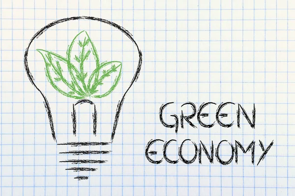 Economía verde, deja crecer alrededor de una idea —  Fotos de Stock