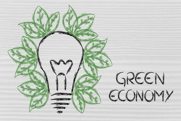 Economía verde, deja crecer alrededor de una idea —  Fotos de Stock