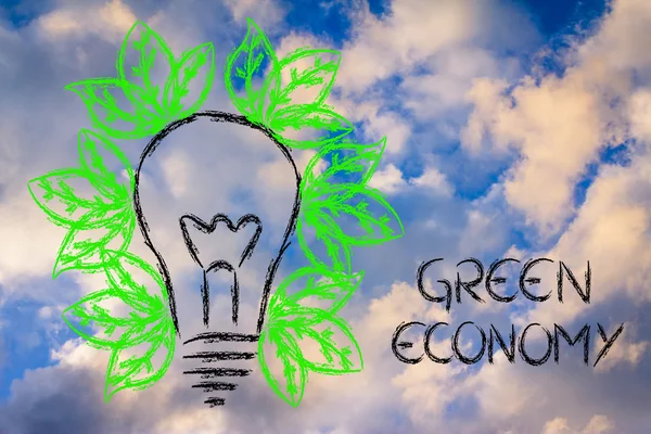 アイデアの周り成長の葉緑の経済 — ストック写真