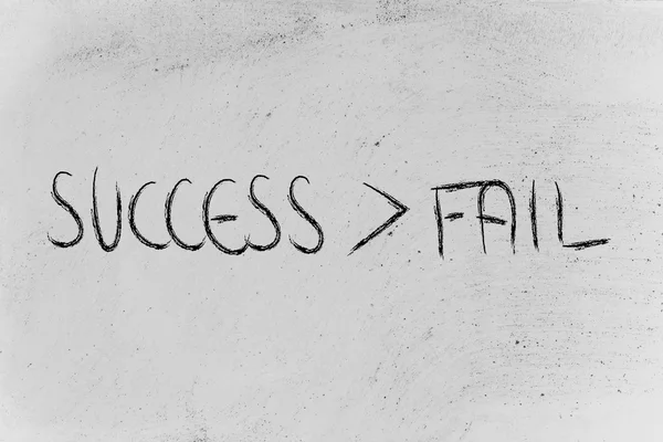 Success beats fail — Stock Photo, Image