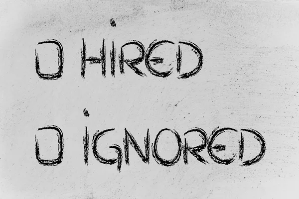 Hired or ignored: recruitment process outcome — Stock Photo, Image