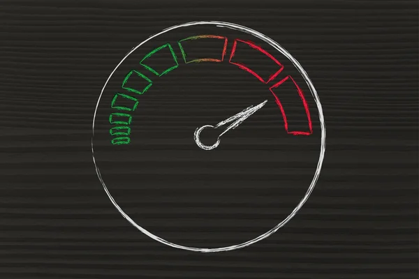 Hız göstergesi ve metafor hızlı başarı — Stok fotoğraf