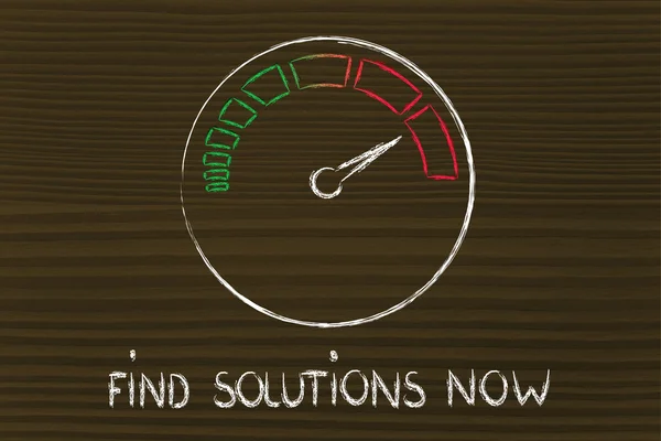 Velocímetro e rápido sucesso: encontrar soluções agora — Fotografia de Stock