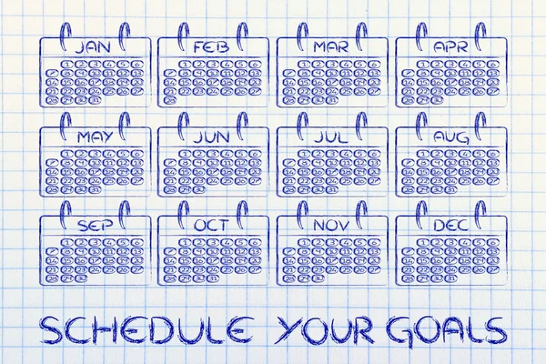 Calendario y concepto de logro —  Fotos de Stock