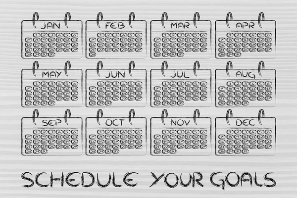 Calendar and concept of achievement — Stock Photo, Image
