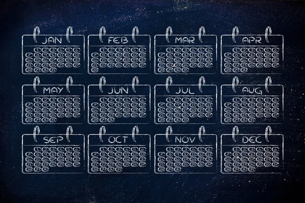 Calendario y concepto de logro —  Fotos de Stock