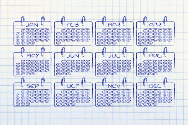 Calendario y concepto de logro — Foto de Stock