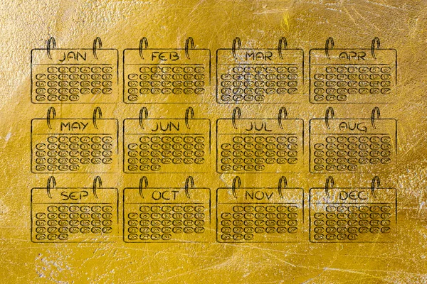 Calendario y concepto de logro —  Fotos de Stock