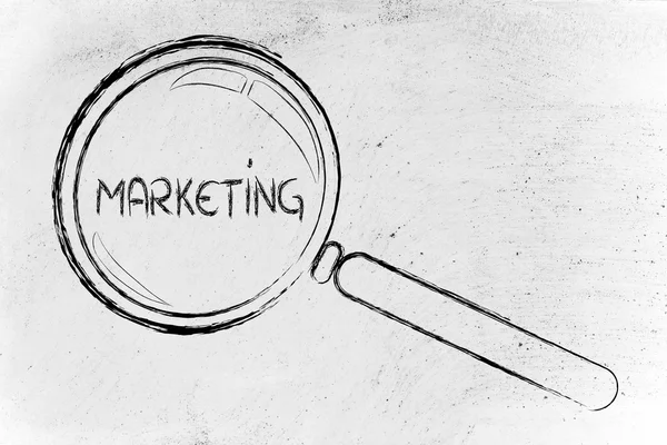 Centrarse en las comunicaciones de marketing — Foto de Stock