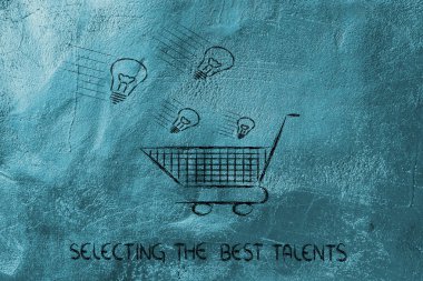 Selectiong the best talents clipart