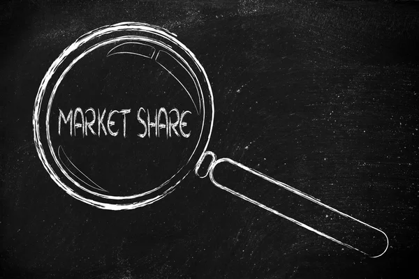 Focusing on market share — Stock Photo, Image