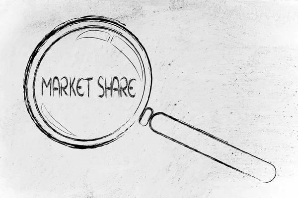 Focusing on market share — Stock Photo, Image