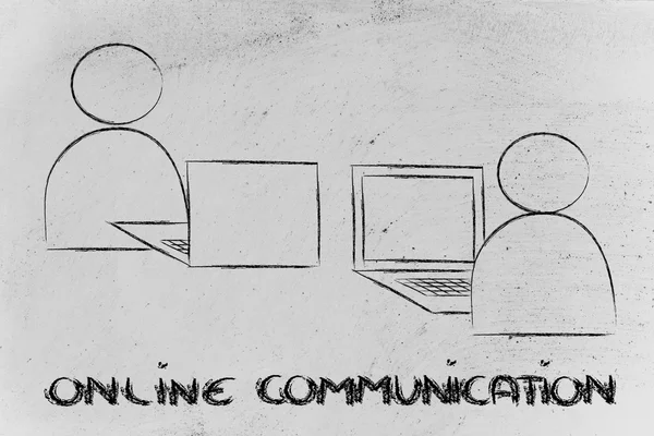 Communication patterns on web — Stock Photo, Image