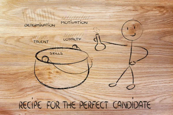 Recipe for the perfect candidate — Stock Photo, Image