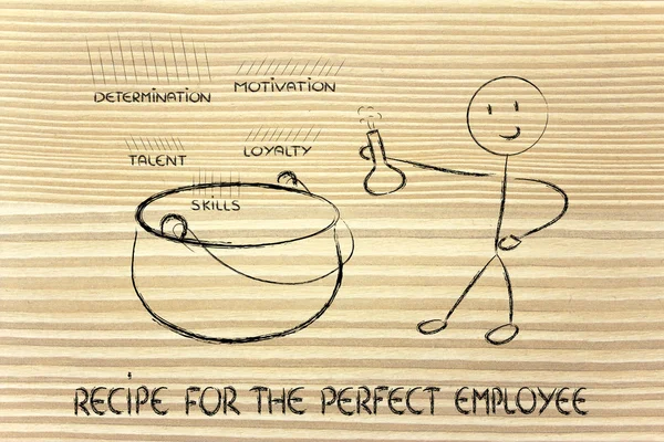 Recipe for the perfect employee — Stock Photo, Image