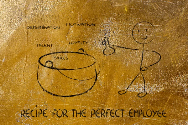 Recipe for the perfect employee — Stock Photo, Image