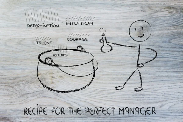 Recipe for the perfect manager — Stock Photo, Image