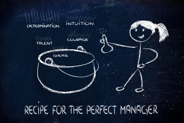 Recipe for the perfect manager — Stock Photo, Image