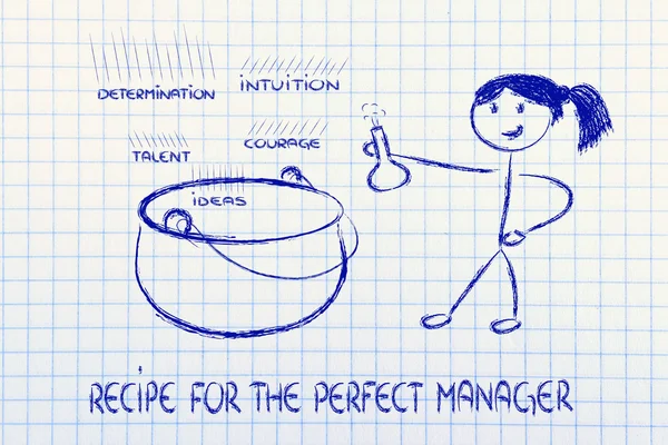 完璧なマネージャーのためのレシピ — ストック写真