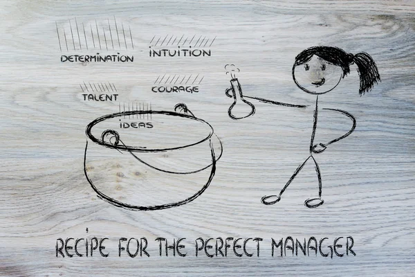 Recipe for the perfect manager — Stock Photo, Image