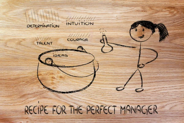 Recipe for the perfect manager — Stock Photo, Image
